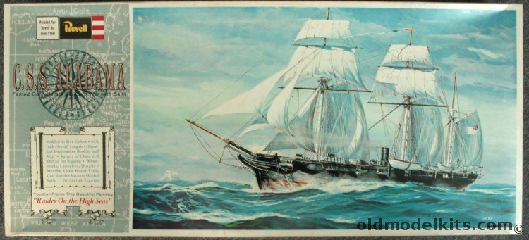 Revell 1/96 CSS Alabama Civil War Raider with Sails, H392 plastic model kit